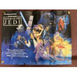 Film Posters: Star Wars Quad film poster for Return of The Jedi. Printed Lonsdale and Bartholomew.