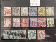 GB Stamps: Queen Victoria, 1887-1900 Jubilee issue, used SG197 ½d vermilion to SG214 1/- green and