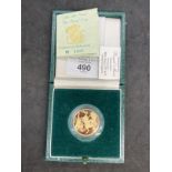 Gold Coins: 1988 Royal Mint Proof £2 gold coin with fitted case and paperwork. 15.98g.