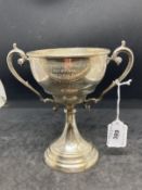 Greyhound Racing/Hallmarked Silver: Two handled Greyhound Trophy, Portsmouth Stadium 1938. 8oz.