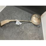 Hallmarked Silver: Soup ladle hallmarked Sheffield. Weight 9.93oz.