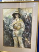 William Pratt: Portrait of Mrs Littman signed lower right and dated 1982 Watercolour and body