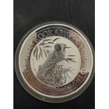 Numismatics: 1992 Australian 30 Dollar 1kg silver coin. 4ins.