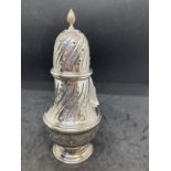 Hallmarked silver sugar sifter with floral decoration. Hallmarked London 1972. 6½ins. Weight 4.