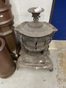 Late 19th cent. Cast iron stove by Smith and Wellstood, on three cabriole legs. Recovered from the