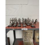 Models/Figures: Selection of white metal figures of British Army soldiers from various regiments.