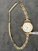 Watches: 20th cent. Ladies 9ct gold Longines wristwatch.