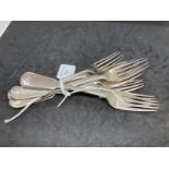 Hallmarked Silver: Table forks eight Georgian and Victorian all hallmarked London, mixed dates and