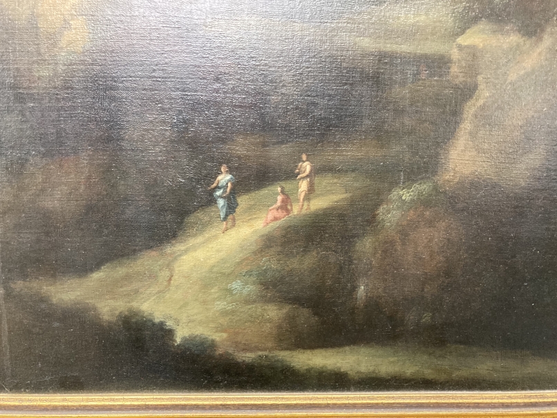 19th cent. Flemish School: Circle of Jan Frans Van Bloem oil on canvas of an Italianate landscape. - Image 2 of 2