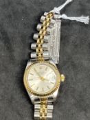 Watches: Ladies Rolex Datejust in stainless and yellow Rolesor.