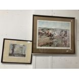 20th cent. Prints: Terence Cuneo signed limited edition print 276/500 'Camargue Round Up'. 27ins.