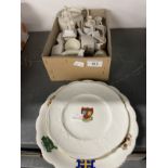 Early 20th cent. Ceramics: Cox Cove Cheddar visited by King Edward VII, Arcadian china figure of