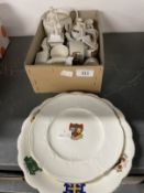 Early 20th cent. Ceramics: Cox Cove Cheddar visited by King Edward VII, Arcadian china figure of