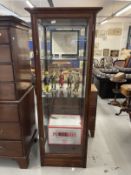 20th cent. Mahogany display cabinet with four fully glazed sides and four shelves. 24ins. x 73ins.