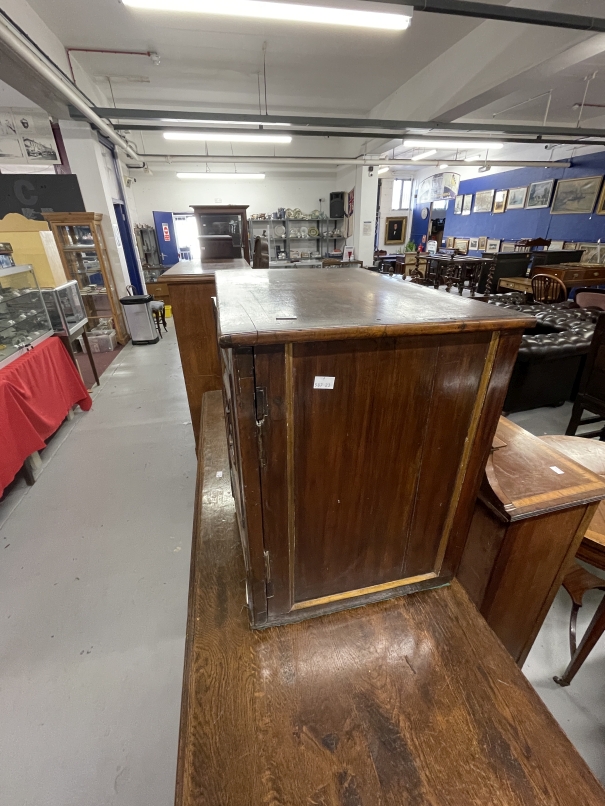 18th cent. Continental table cabinet with later adaptations, the two doors with arched panels - Image 3 of 4