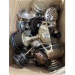 Platedware: Large collection of plated tankards and trophies relating to Caravan and Camping Club