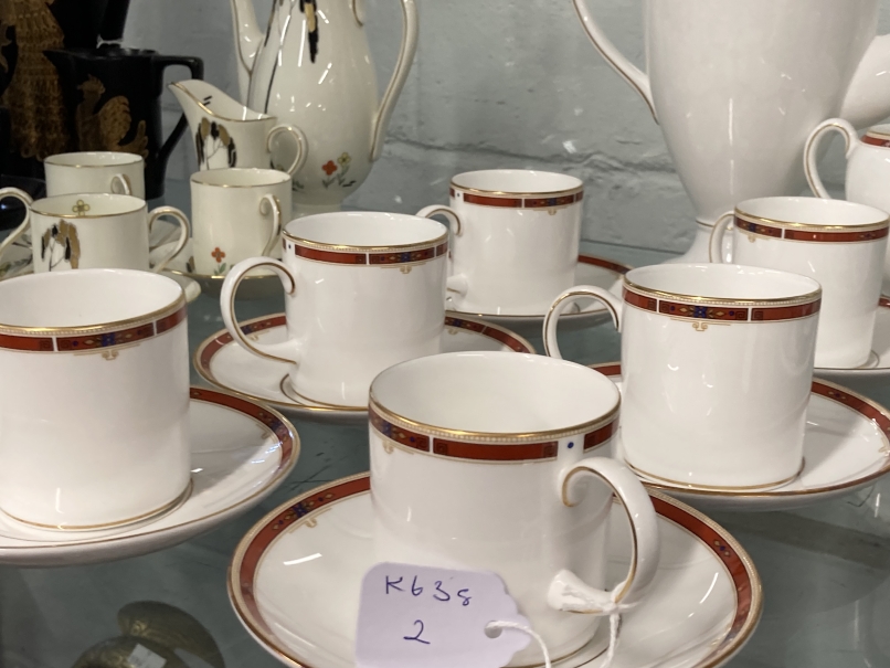 20th cent. Ceramics: Wedgwood 'Colorado' coffee set comprising cups and saucers x 6, coffee pot - Image 3 of 3