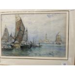 Frederick Stuart Richardson (1855-1934): Watercolour, 'Venetian Fishing Boats, Early Morning' signed