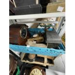 Clocks/Horology/Cameras: Large collection of parts, lenses, cases and bases together with a