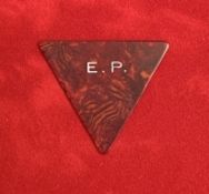 Showbusiness/Rock and Roll/Music/Icons: ELVIS PRESLEY OWNED STAGE USED GUITAR PICK 1977 FINAL TOUR