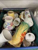 20th cent. Ceramics: Radford ware pottery to include vases, a plate, a bowl, a jug, etc. All