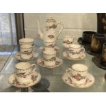 Early 20th cent. Crown Staffordshire chintz pattern coffee set. (16 pieces)