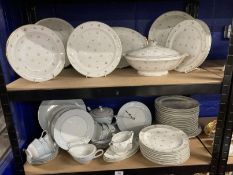 20th cent. Limoges, France part dinner service plates x 37, one lidded tureen, bowls x 2, dishes x