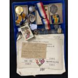 Militaria: WWI Trio Private j. Helps 19030 5th Battalion Wiltshire Regiment with M.I.D Certificate