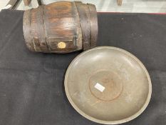 World War Two: Sapper P. McLeod Japanese P.O.W. tin food bowl. 9ins. Plus 18th cent. Rustic cider