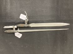 Militaria/Edged Weapons: SKS-45 blade bayonet, and SKS-45 spike bayonet. (2)