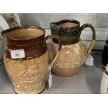 19th cent. Ceramics: Lambeth Doulton stoneware jug, Emin Pasha Relief Expedition 1887-1889 to