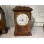 Clocks: 20th cent. Knight & Gibbons mechanical hardwood case signed white enamel dial with Roman