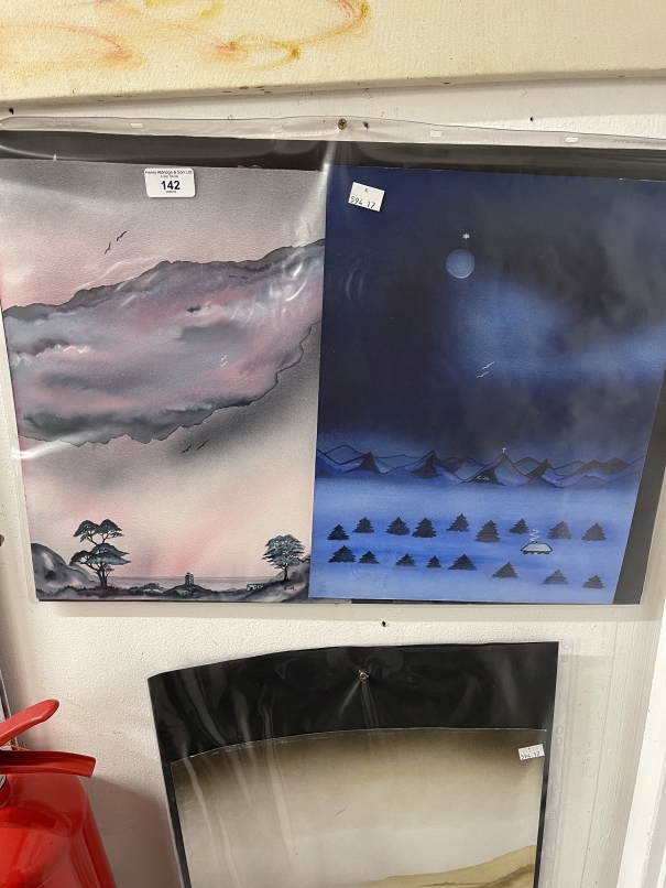 English School: 20th cent. Oil on canvas estuary scene, unsigned. 30ins. x 24ins. Plus four Linda - Image 2 of 2