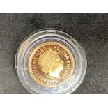 Coins: Gold proof Half Sovereign 1999.