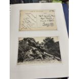 Postcards & Stamps: Four albums containing World covers and cards with a military theme.