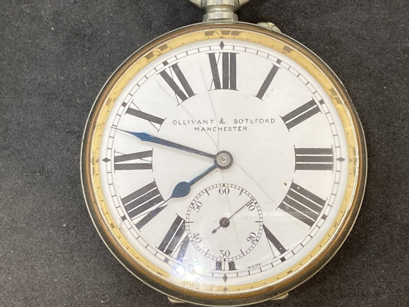Clocks & Watches: Hallmarked silver Goliath Argentan cased pocket/travelling watch in silver faced - Bild 4 aus 6