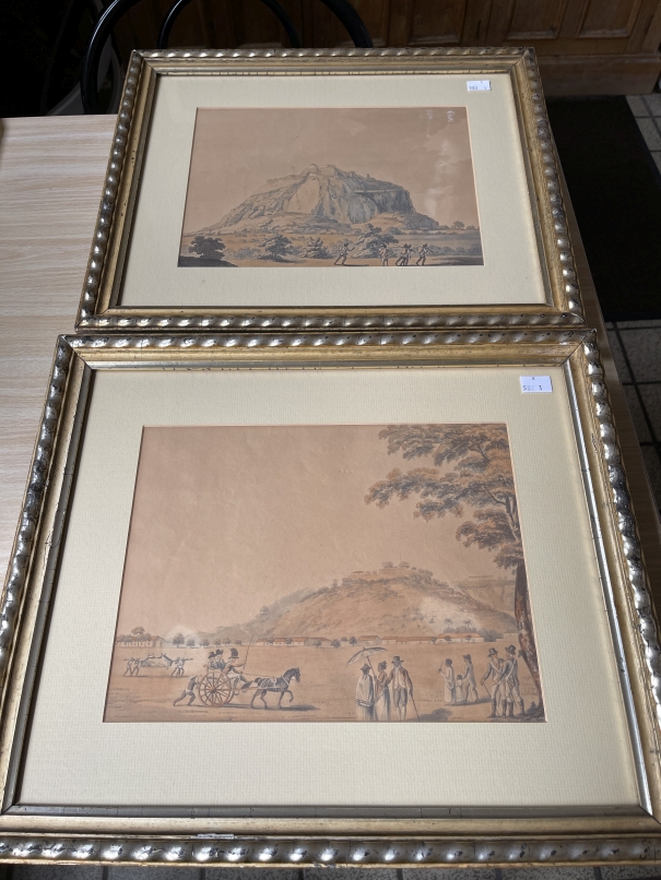 19th cent. Aquatints set of four Indian subjects published by Edward Orme in 1804, a view of Mount - Image 2 of 2