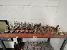 Models/Figures: Selection of white metal figures of British Army soldiers from various regiments.