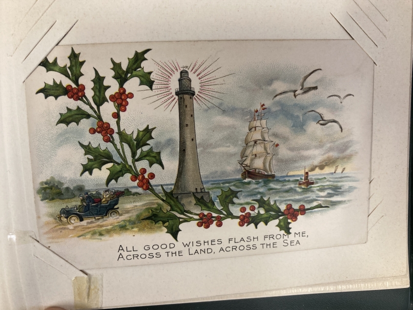 Postcards/Greeting Cards: Edwardian album containing 228 horticultural themed birthday greeting - Image 6 of 7