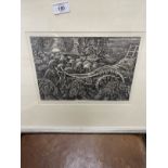 Robin Tanner (1904-1988): Etching titled September, signed in pencil, framed and glazed. 11ins. x