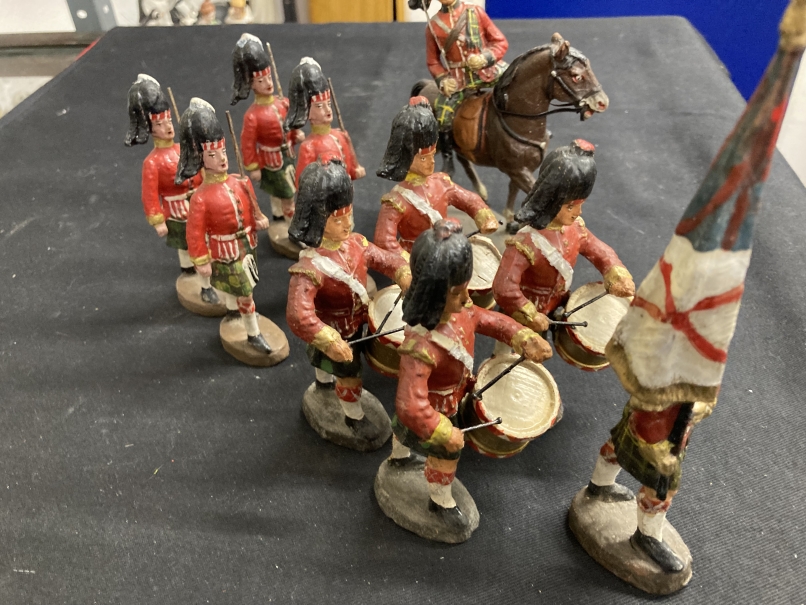Toys: Elastolin, German made large scale model soldiers, comprising one Mounted Officer, one - Image 2 of 3