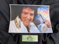 Showbusiness/Rock and Roll/Music/Icons: Original Elvis in concert (green) ticket SEPT 16 1977