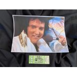 Showbusiness/Rock and Roll/Music/Icons: Original Elvis in concert (green) ticket SEPT 16 1977