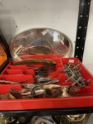 Silver Plate/Metalware: Tea set, coffee pot, ice bucket, goblets, tankards, candelabra, Community