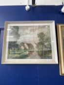 Aubrey Sykes (1910-1995): 'Shilton Pond, Oxon' pastel with artists labels to reverse.