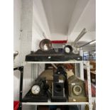 Clocks: Collection of Victorian and later marble/slate clocks and cases for restoration. (7)