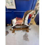 Toys/Rocking Horse: Stevenson Brothers rocking horse, brass plaque to base Stevenson Brothers,