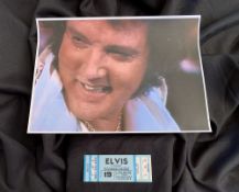 Showbusiness/Rock and Roll/Music/Icons Original Elvis in concert (blue) ticket AUG 19 1977 UTICA