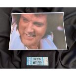 Showbusiness/Rock and Roll/Music/Icons Original Elvis in concert (blue) ticket AUG 19 1977 UTICA