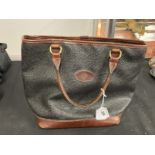 Fashion Handbags: Mulberry handbag, Scotchgrain brown tote style handbag, classic check interior,